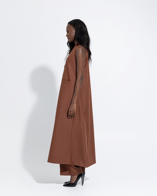 Long vest with pants