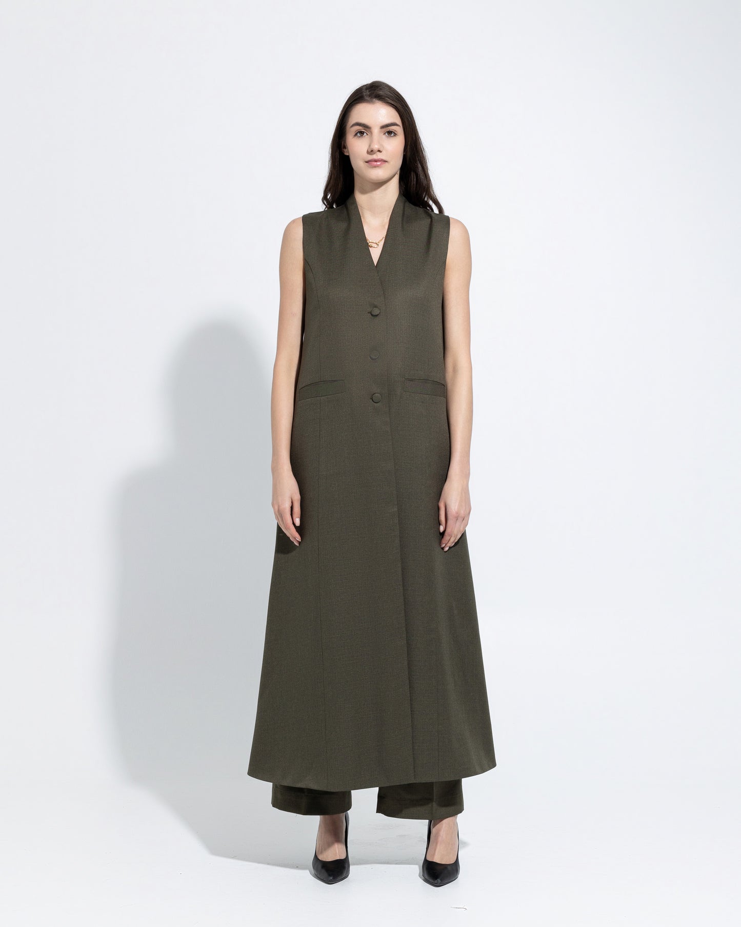 Long vest with pants