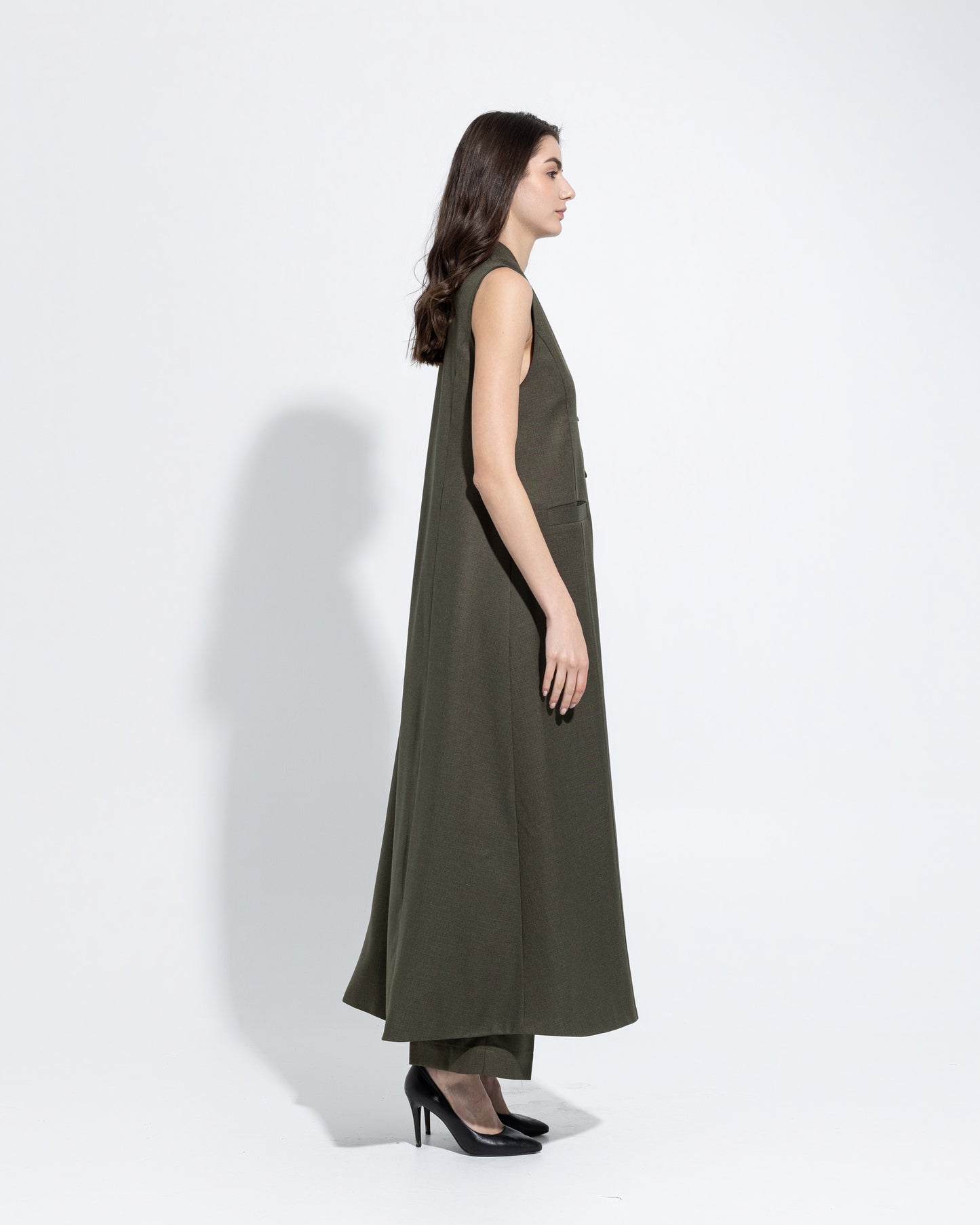Long vest with pants