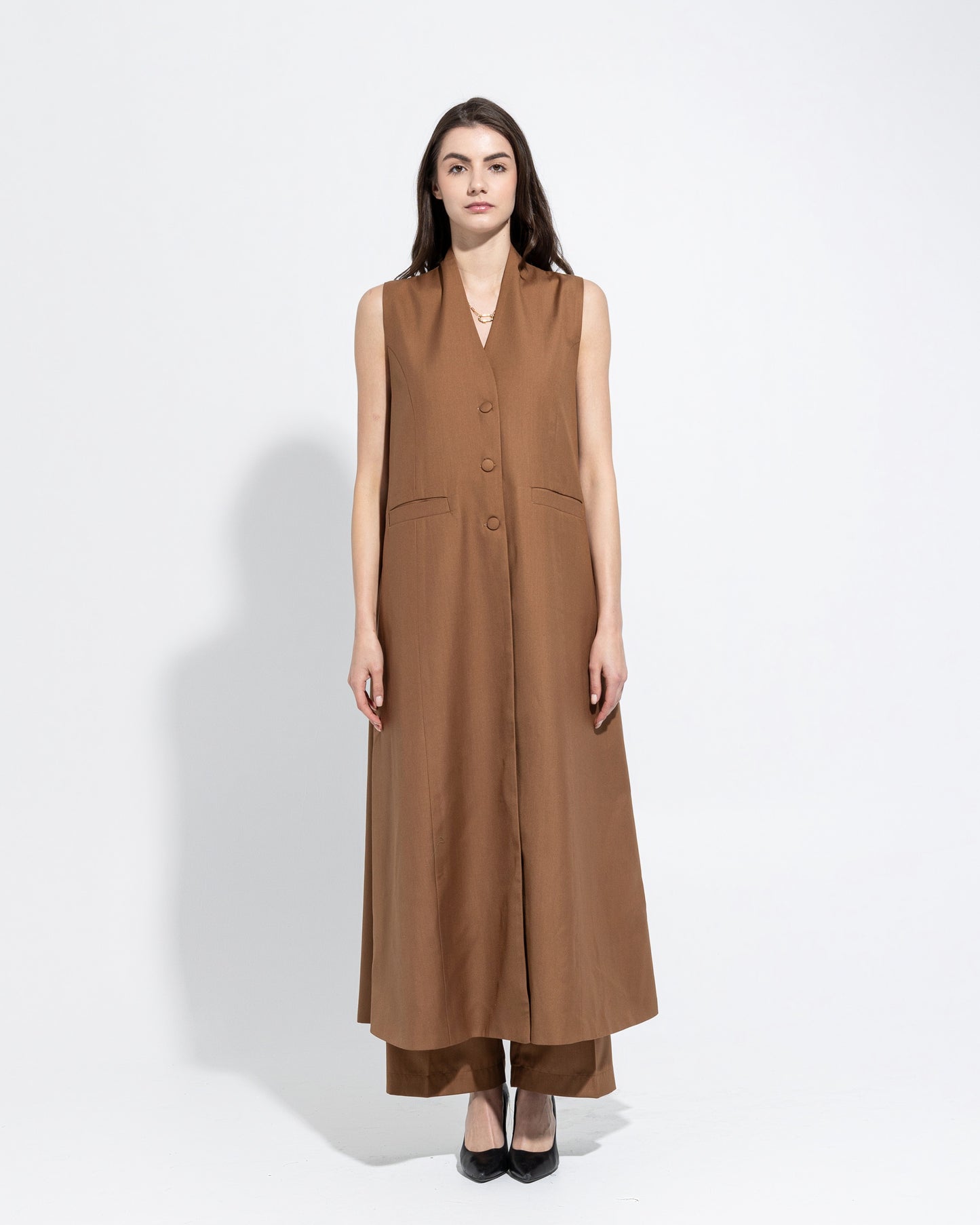 Long vest with pants