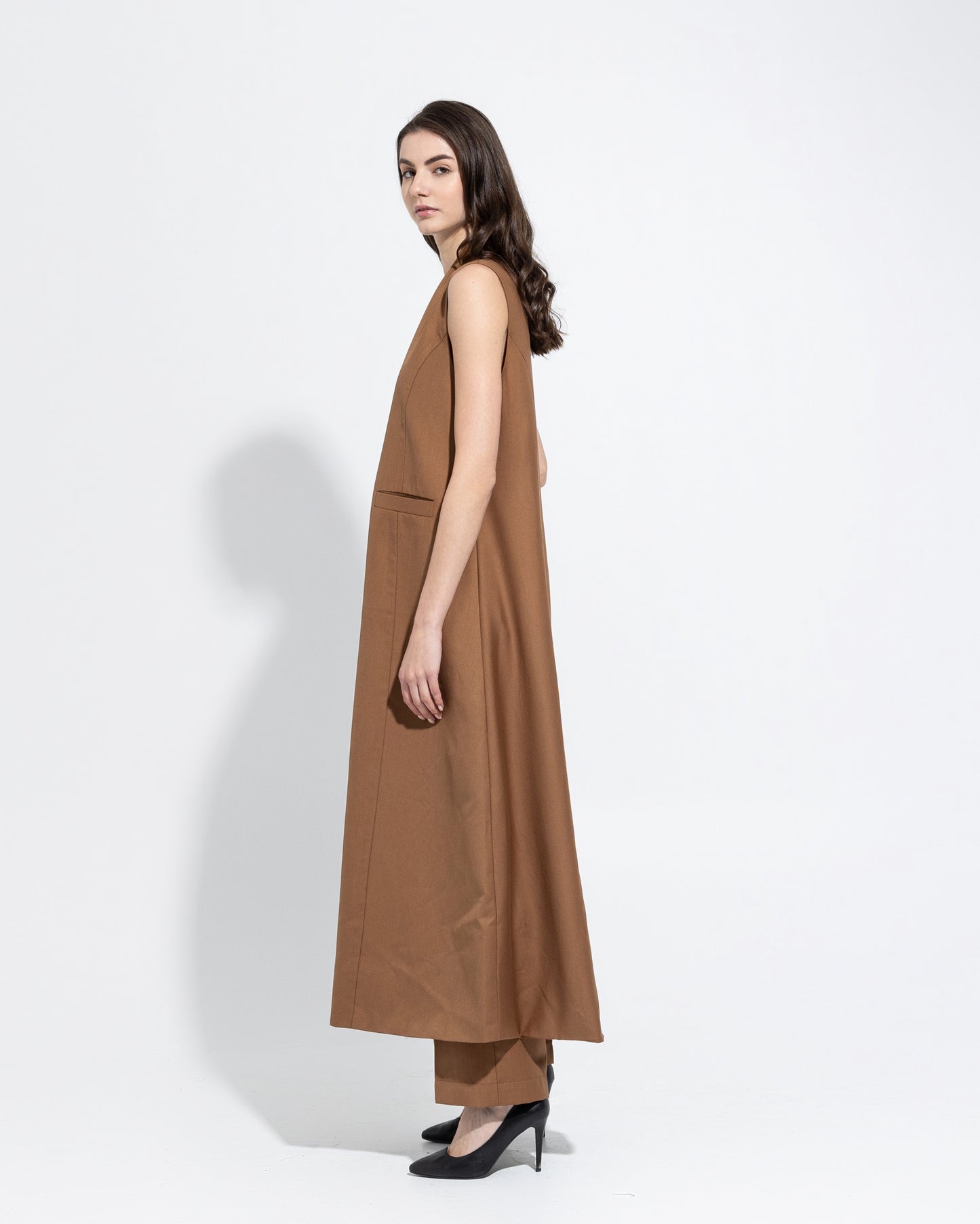 Long vest with pants