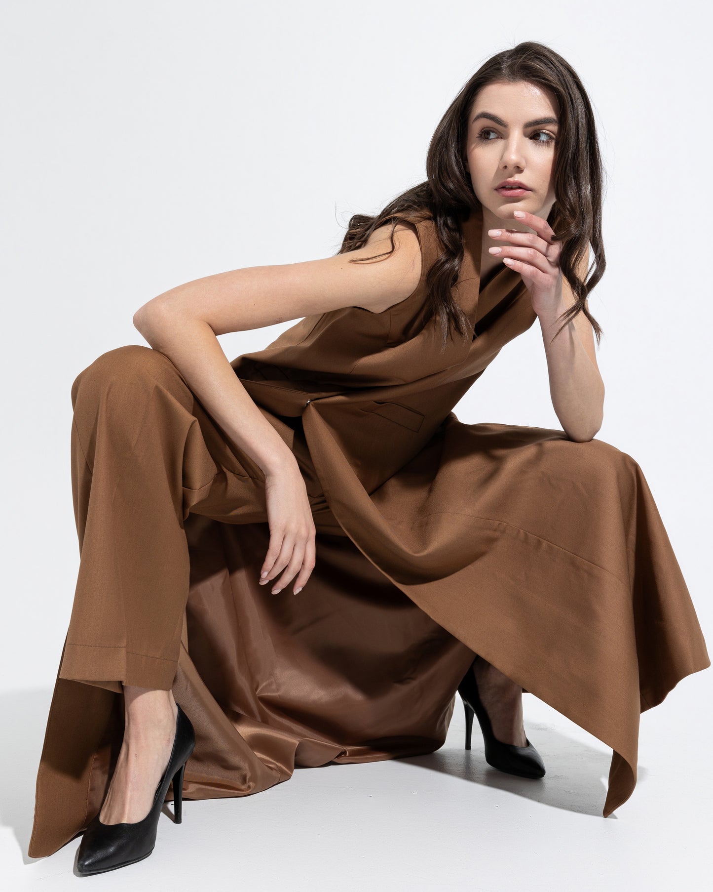 Long vest with pants