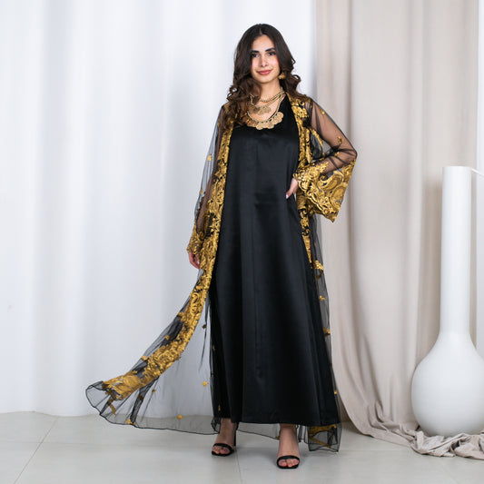 Thoub Bisht Black