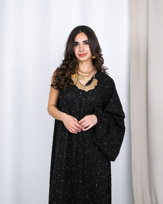 Half Bubble Sleeve Kaftan