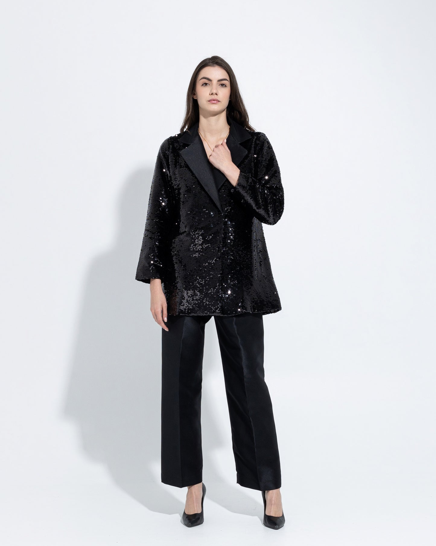 Sequins blazer and pants set