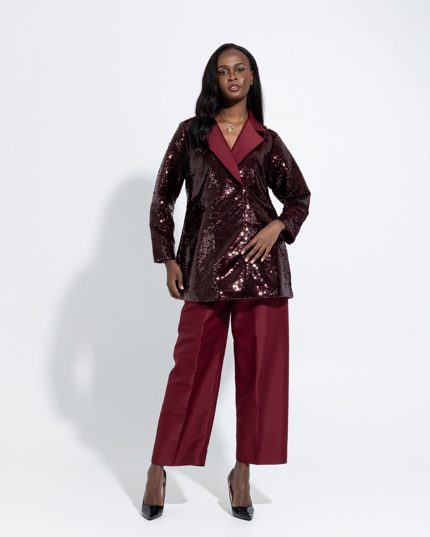Sequins blazer and pants set